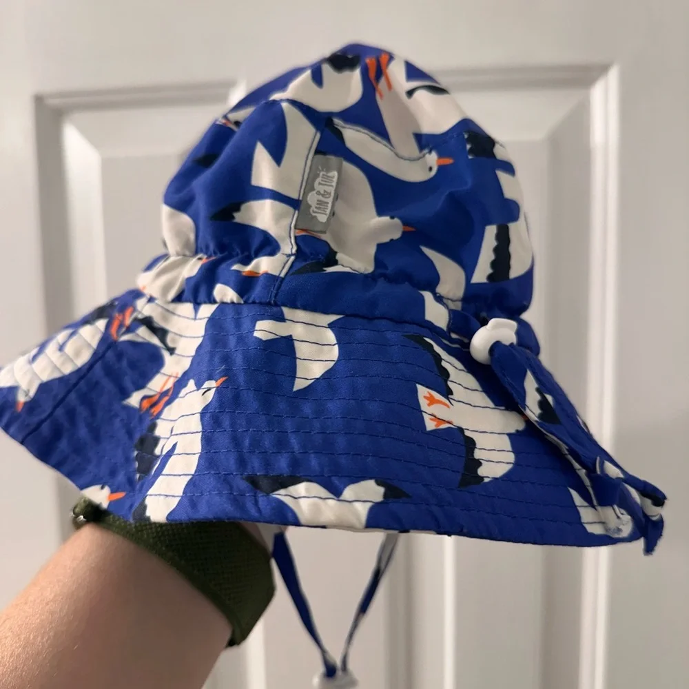 Jan and Jul Seagull Print Kids Bucket Hat